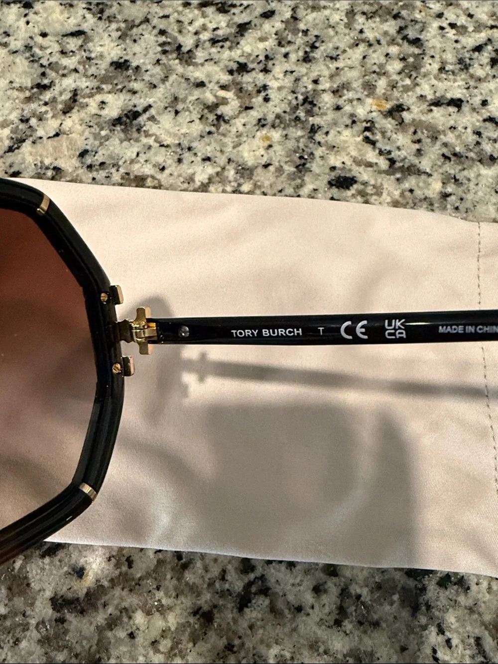 Tory Burch Oversized Tortoise Frame Sunglasses with Brown Lenses